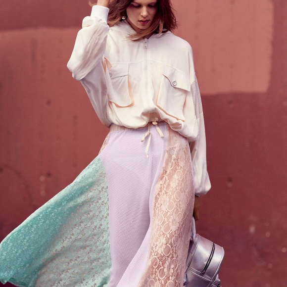 ❌SOLD❌ NEW Free People Color Me Lace Sheer Maxi - Picture 2 of 6